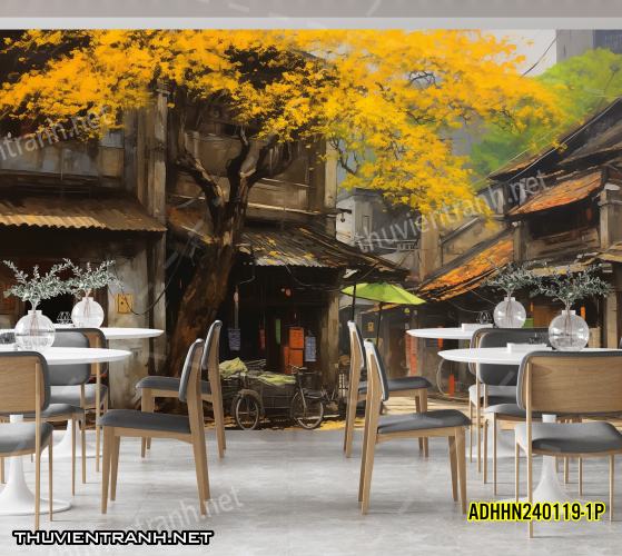 Tranh dán tường Phố cổ Hà Nội, Phố xưa - -ADHHN240119-1P - Kết quả tìm kiếm tranh tường